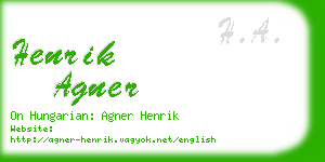 henrik agner business card